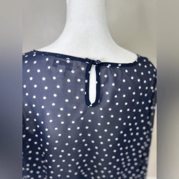 NWOT CHARMING CHARLIE Polka dot dressy blouse - Picture 6 of 11
